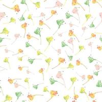 seamless plants pattern background with tiny flower petals , greeting card or fabric
