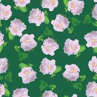 seamless plants pattern background with flowers , greeting card or fabric vector