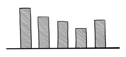 VECTOR ILLUSTRATION OF A GRAPH ISOLATED ON A WHITE BACKGROUND. DOODLE DRAWING BY HAND