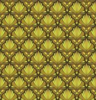 SEAMLESS VECTOR BACKGROUND IN ART NOUVEAU STYLE WITH YELLOW PLANT ELEMENTS