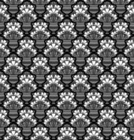 BLACK AND WHITE SEAMLESS VECTOR BACKGROUND IN ART NOUVEAU STYLE WITH A BOUQUET OF FLOWERS