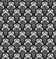 BLACK AND WHITE SEAMLESS VECTOR BACKGROUND IN ART NOUVEAU STYLE WITH A BOUQUET OF FLOWERS