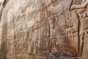 Egyptian Hieroglyphs in Luxor Temple, Luxor, Egypt photo