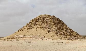 Bent Pyramid in Necropolis of Dahshur, Cairo, Egypt photo