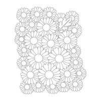 antistress coloring book for children and adults with decorative element of doodle doodle flower coloring page vector