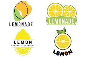 vector wallpaper design lemon fruit plant logo with vitamin c, yellow, in the garden and market