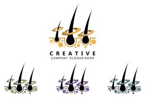 hair care logo vector icon skin health illustration design concept