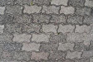 Detailed close up on old historical cobblestone roads and walkways photo