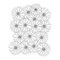 antistress coloring book for children and adults with decorative element of doodle doodle flower coloring page vector