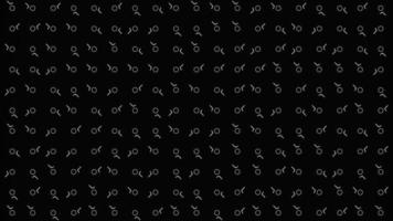 animation of irregular lines and circles in black background pattern video