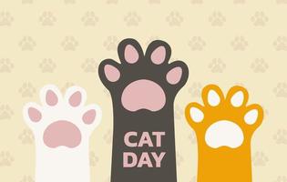 World Cat Day concept.International Cat Day. Holiday concept. Template for background, Web banner, card, poster vector