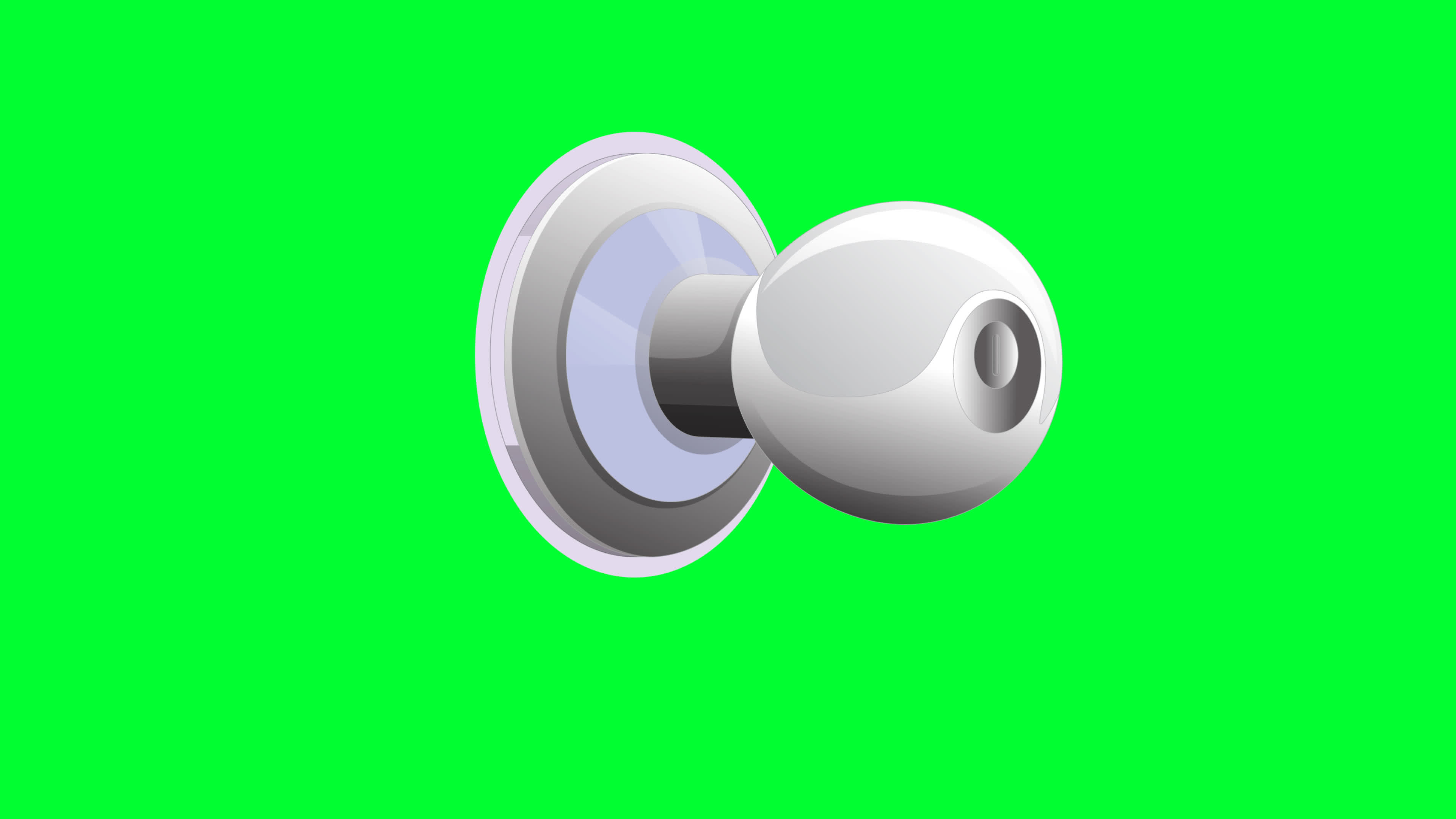 Door Handle lock in green screen animation. 9397538 Stock Video at Vecteezy