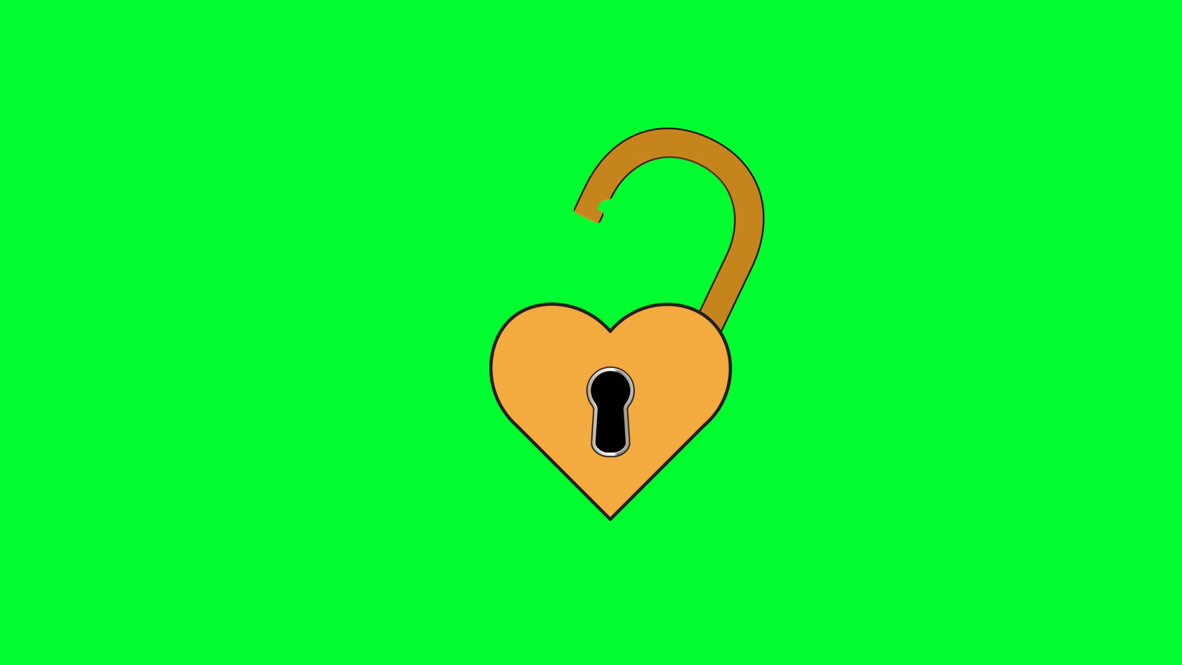 GREEN SCREEN heart locket opening animation effects 