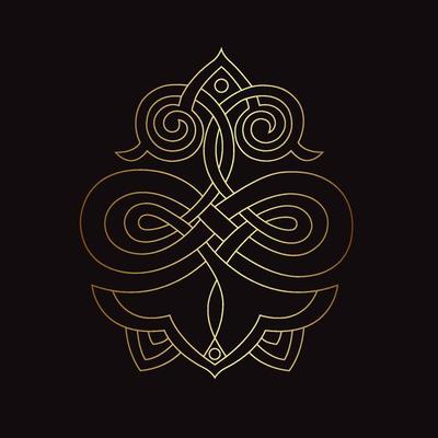 damask vintage baroque scroll ornament swirl. Victorian monogram heraldic shield swirl.Retro floral leaf pattern border foliage antique  acanthus calligraphy engraved tattoo. Tile decor element