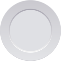 illustration de conception clipart assiette en porcelaine réaliste png