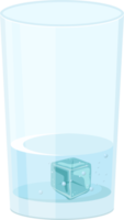 vaso de agua con cubitos de hielo clipart