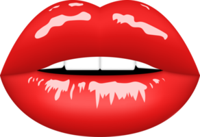 Red lips clipart design illustration png