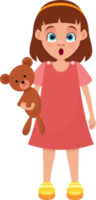 illustrazione di progettazione di clipart di espressione del viso della bambina png