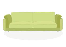 Fashionable comfortable stylish sofa. Object, model of furniture. Flat style. vector