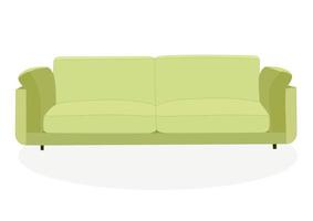 sofá elegante y cómodo de moda. objeto, modelo de mueble. estilo plano vector