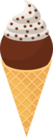 illustration de conception de clipart de crème glacée png