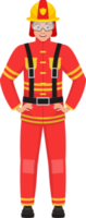 ilustración de diseño de imágenes prediseñadas de bombero png