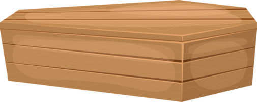 Ilustración de diseño de imágenes prediseñadas de ataúd de madera