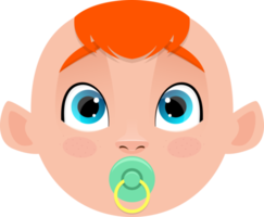 Cute baby clipart design illustration png