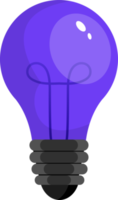 Colored light bulb clipart design illustration png