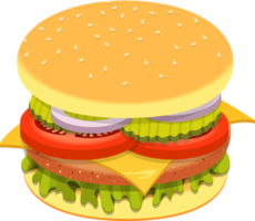 ilustração de design de clipart de sanduíche realista png
