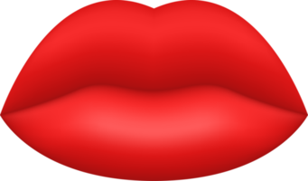ilustração de design de clipart de lábios vermelhos png