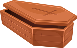 Wooden coffin clipart design illustration png