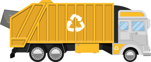 Garbage truck clipart design illustration png