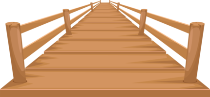 ilustração de design de clipart de ponte de madeira