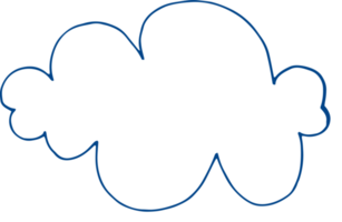 Hand drawn clouds clipart design illustration png