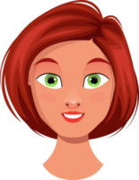 ilustração de design de clipart de rosto de mulher png