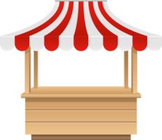 Empty market stall clipart design illustration png