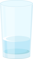 Glass of water with ice cubes clipart png