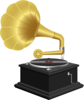 illustration de conception de vecteur de gramophone réaliste png