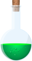 ilustração de design de clipart de frascos químicos de laboratório png