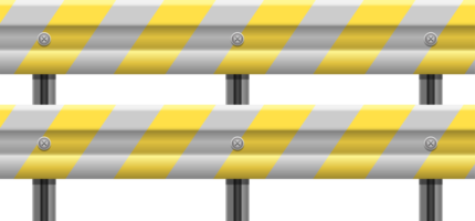 Metallic road barrier fence clipart design illustration png