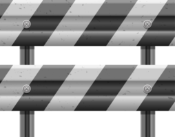 Metallic road barrier fence clipart design illustration png