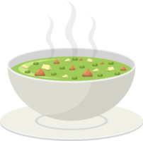 ilustración de diseño de imágenes prediseñadas de sopa de verduras calientes png