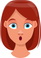 vrouw gezicht expressie clipart ontwerp illustratie png