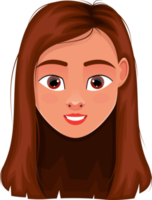 Woman face clipart design illustration png