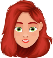 Woman face expression clipart design illustration png