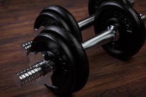 Dumbbells on the floor photo