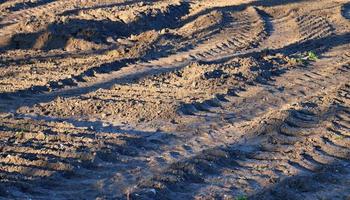 Detailed close up view on agricultural grounds and acre in high resolution photo