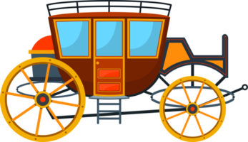 ilustração de design de clipart de carruagem retrô