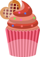 deliciosa ilustración de diseño de imágenes prediseñadas de cupcake png